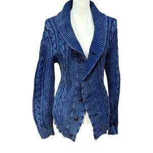Mollusk Jeffrey Cardigan Cable Knit NWT